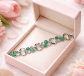 серебряные браслеты с полудрагоценными камнями 57200453